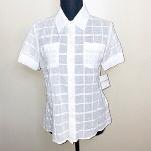 sag harbor linen button down shirt